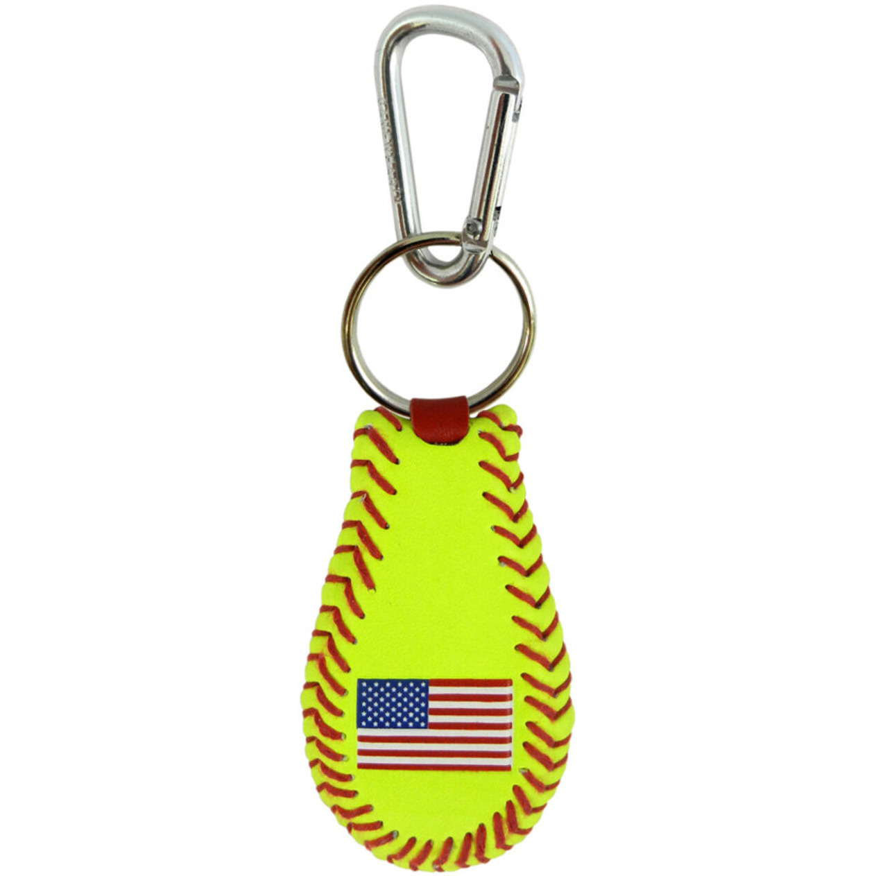 American Flag Keychain Classic Softball CO