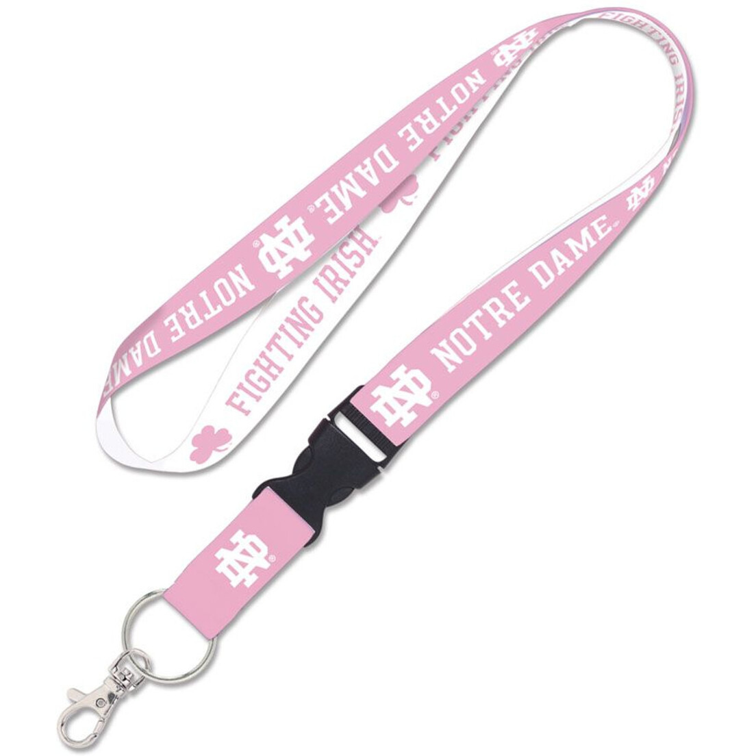 Notre Dame Fighting Irish Lanyard with Detachable Buckle - Pink