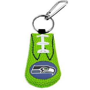Seattle Seahawks Keychain Team Color Football Green CO