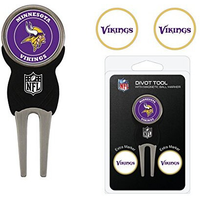 Minnesota Vikings Golf Divot Tool with 3 Markers
