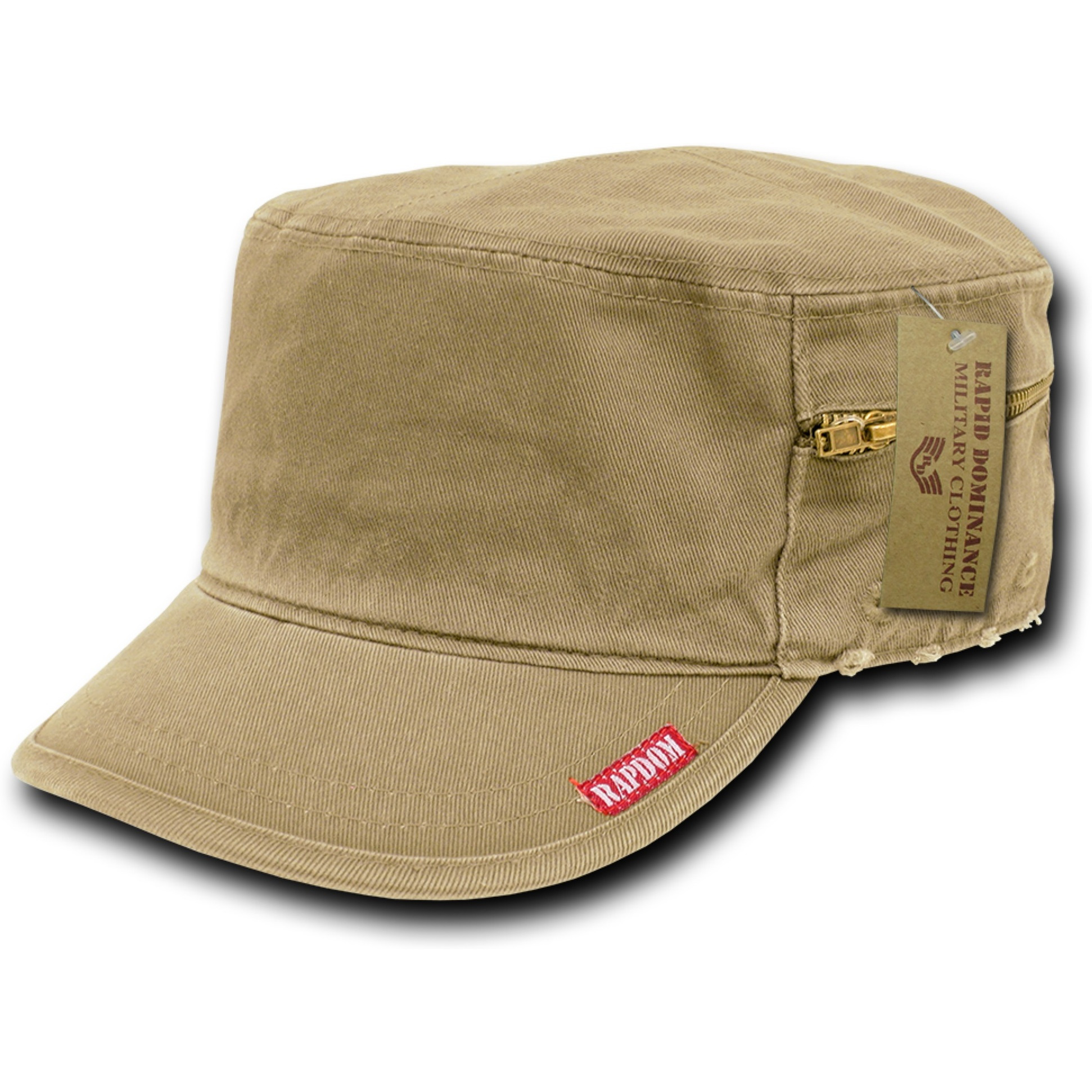 French Round Bill Caps, Khaki, XL (037)