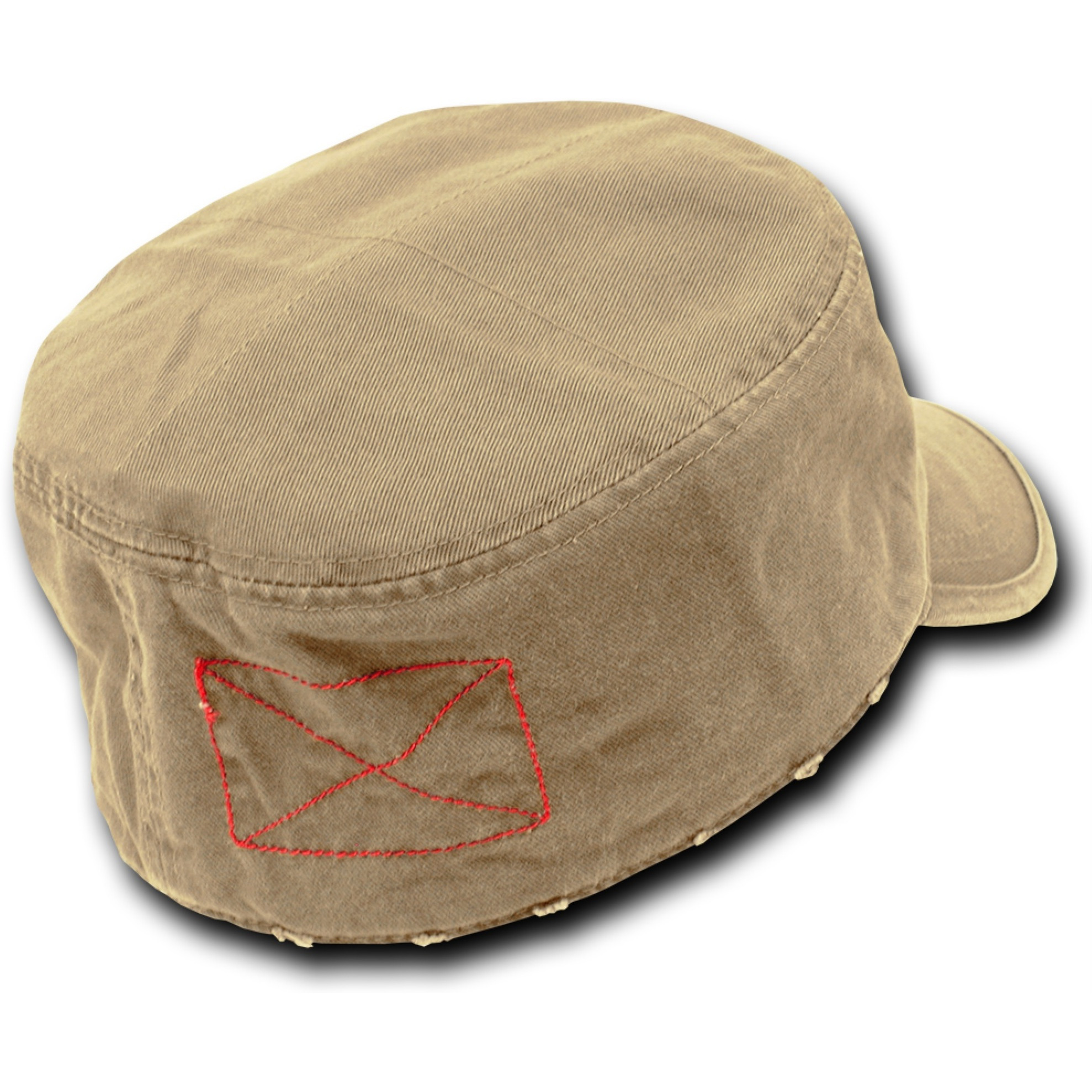 French Round Bill Caps, Khaki, XL (037)