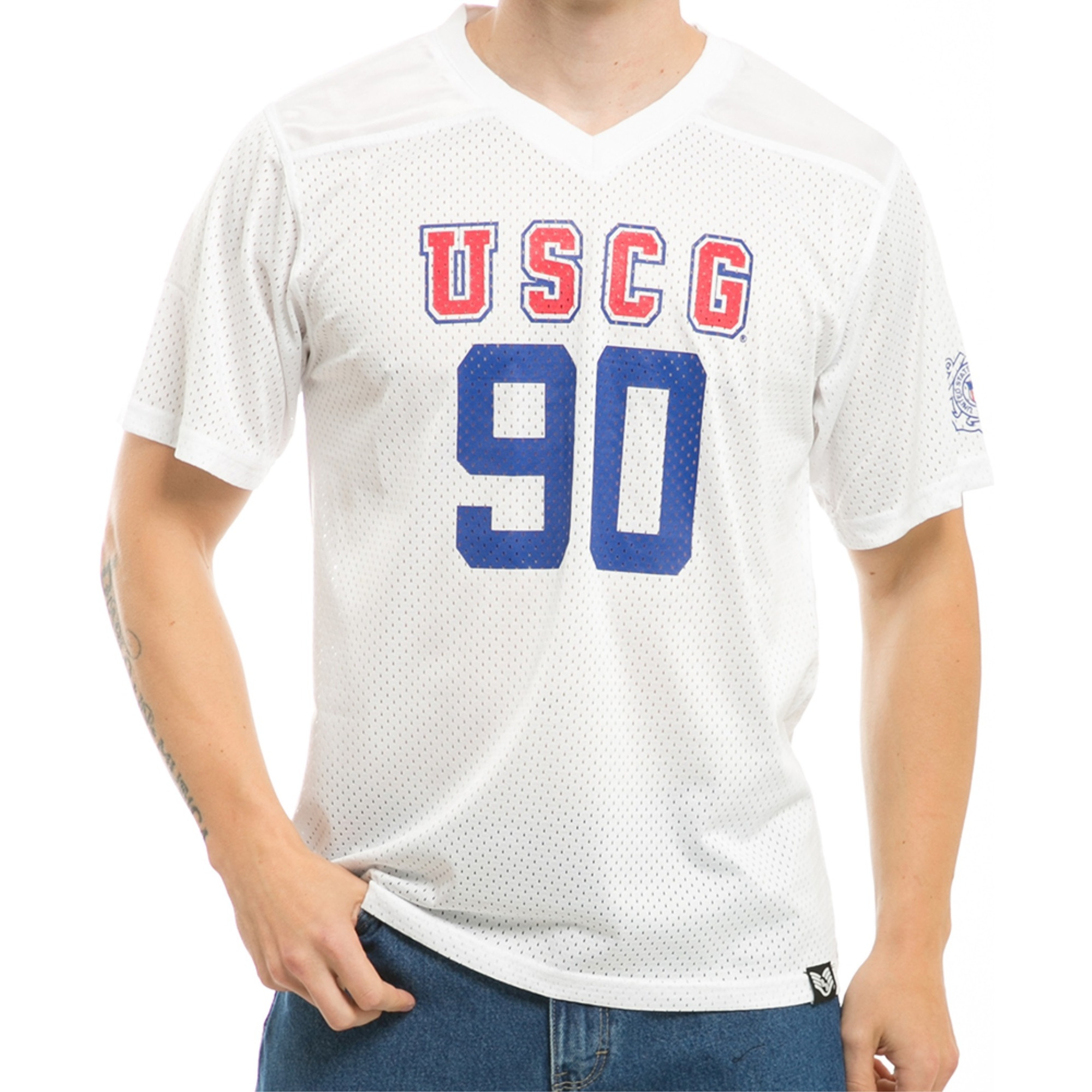 Practice Jersey, Coast Guard, White, XL