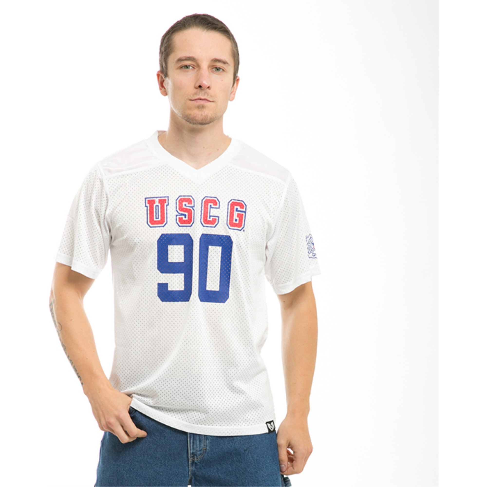 Practice Jersey, Coast Guard, White, XL