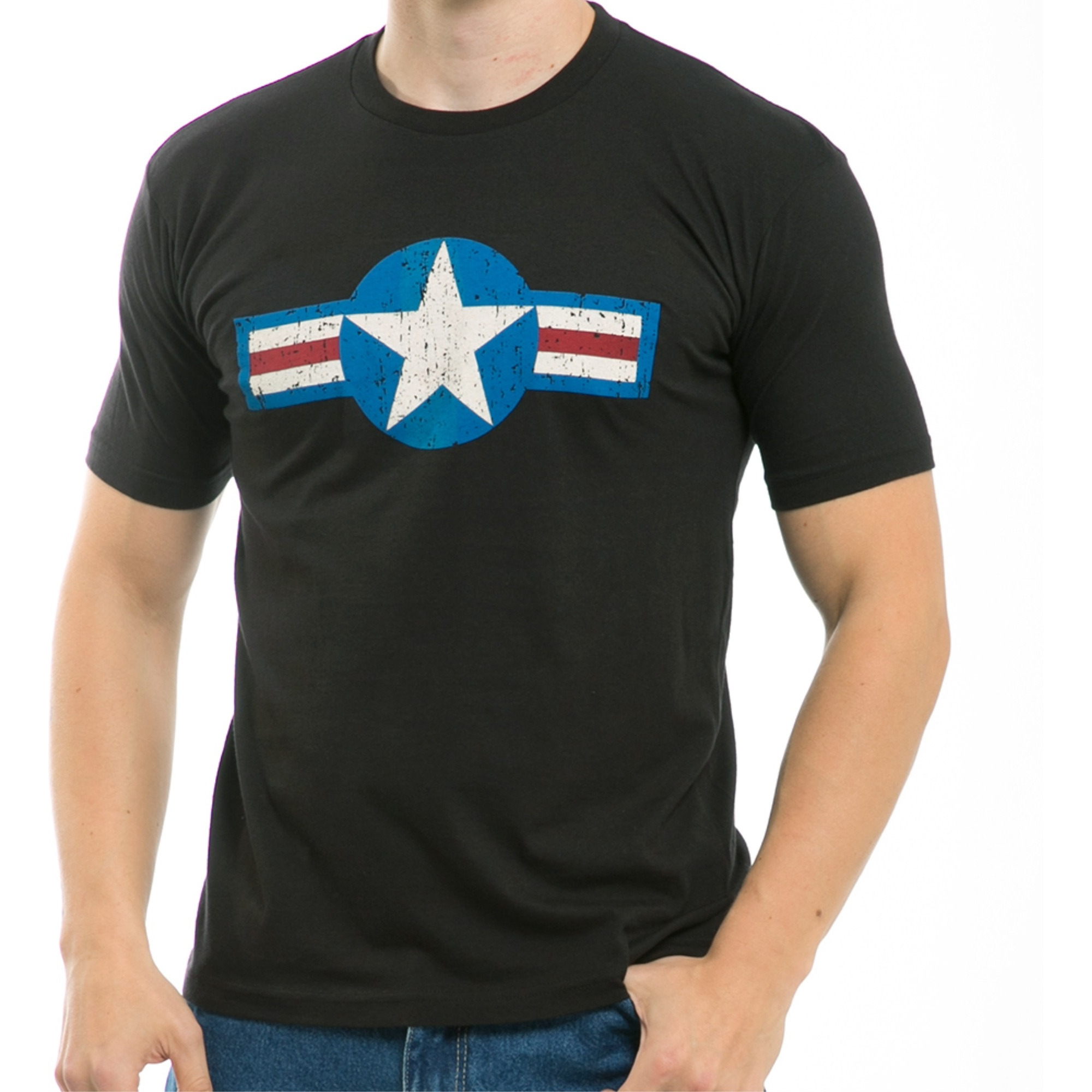 30 Single Tee, US AirForce 4, Black, XL
