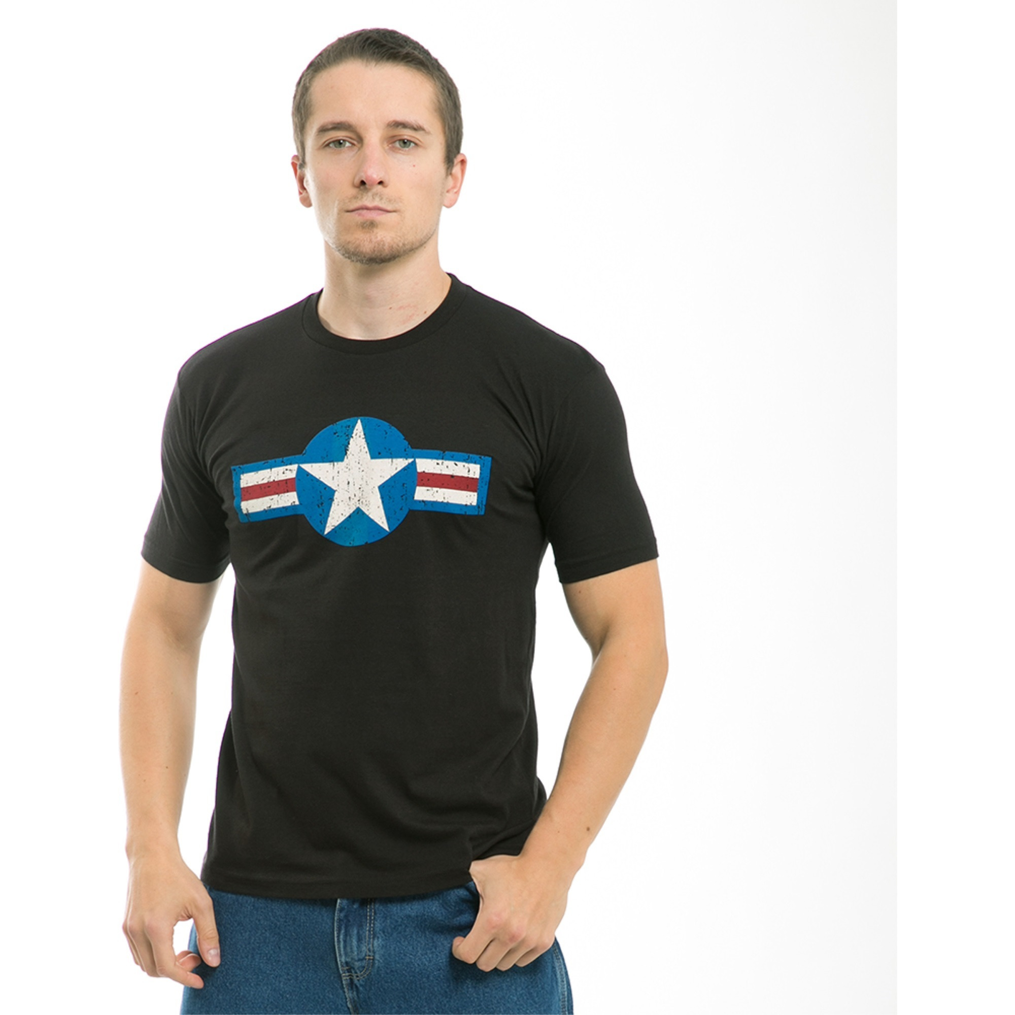 30 Single Tee, US AirForce 4, Black, XL