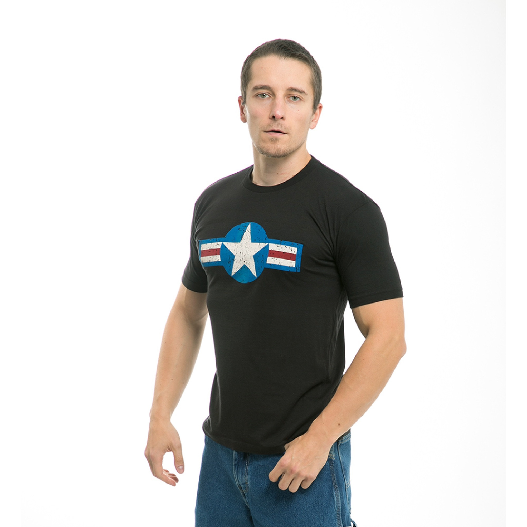 30 Single Tee, US AirForce 4, Black, XL