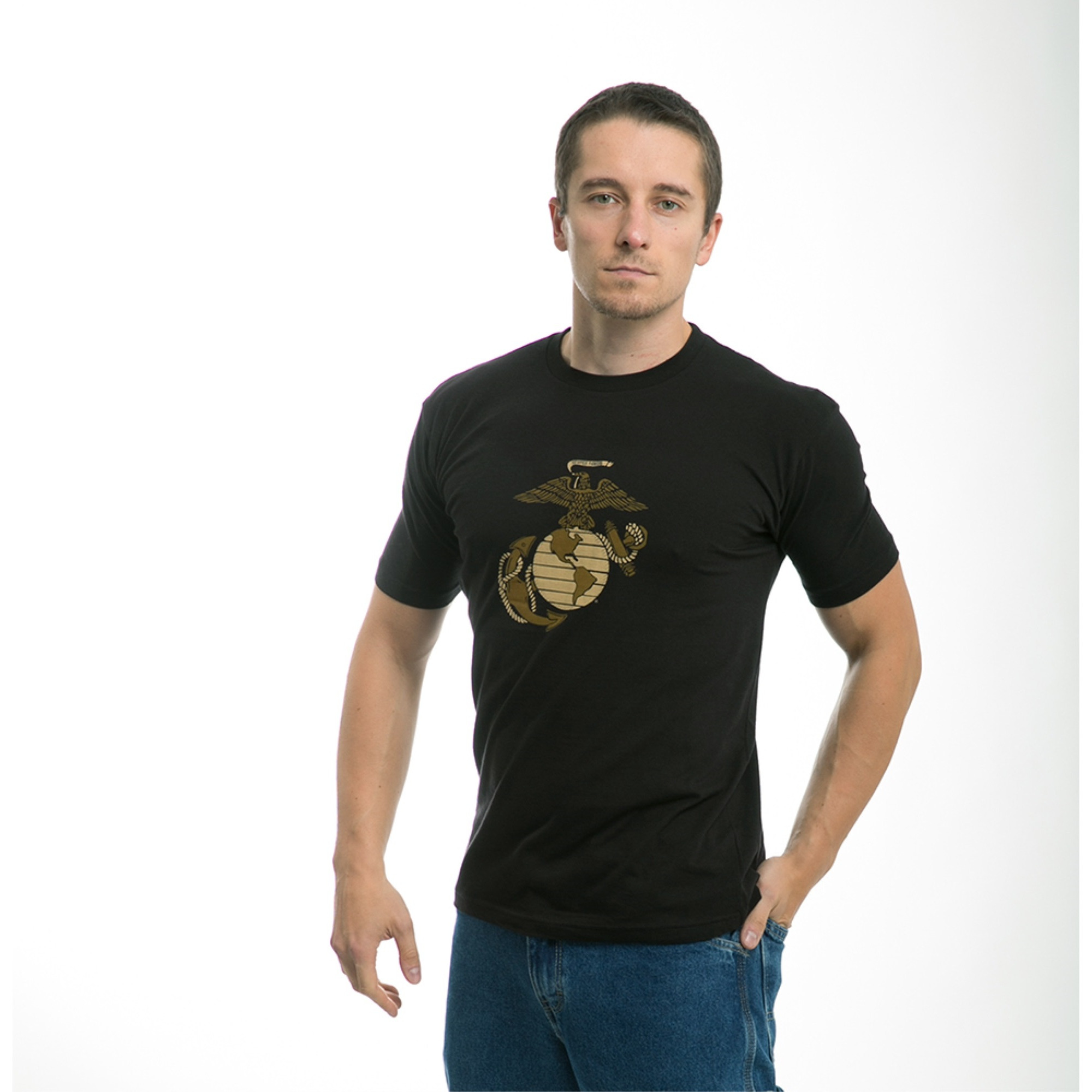 30 Single Tee, US Marine 2, Black, 2X
