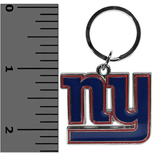 New York Giants Chrome Logo Cut Keychain