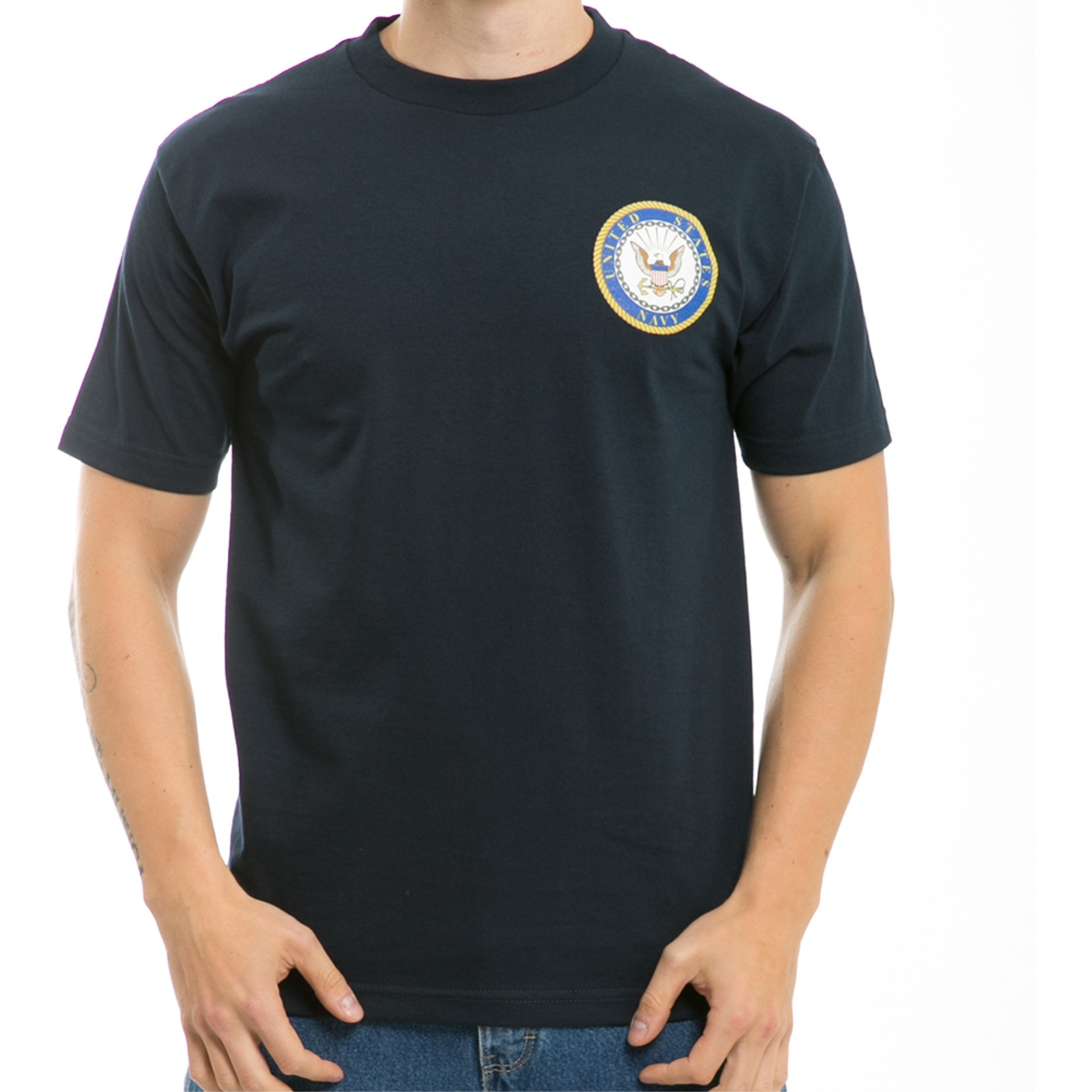 Basic Military T's, Navy, Navy, 2X