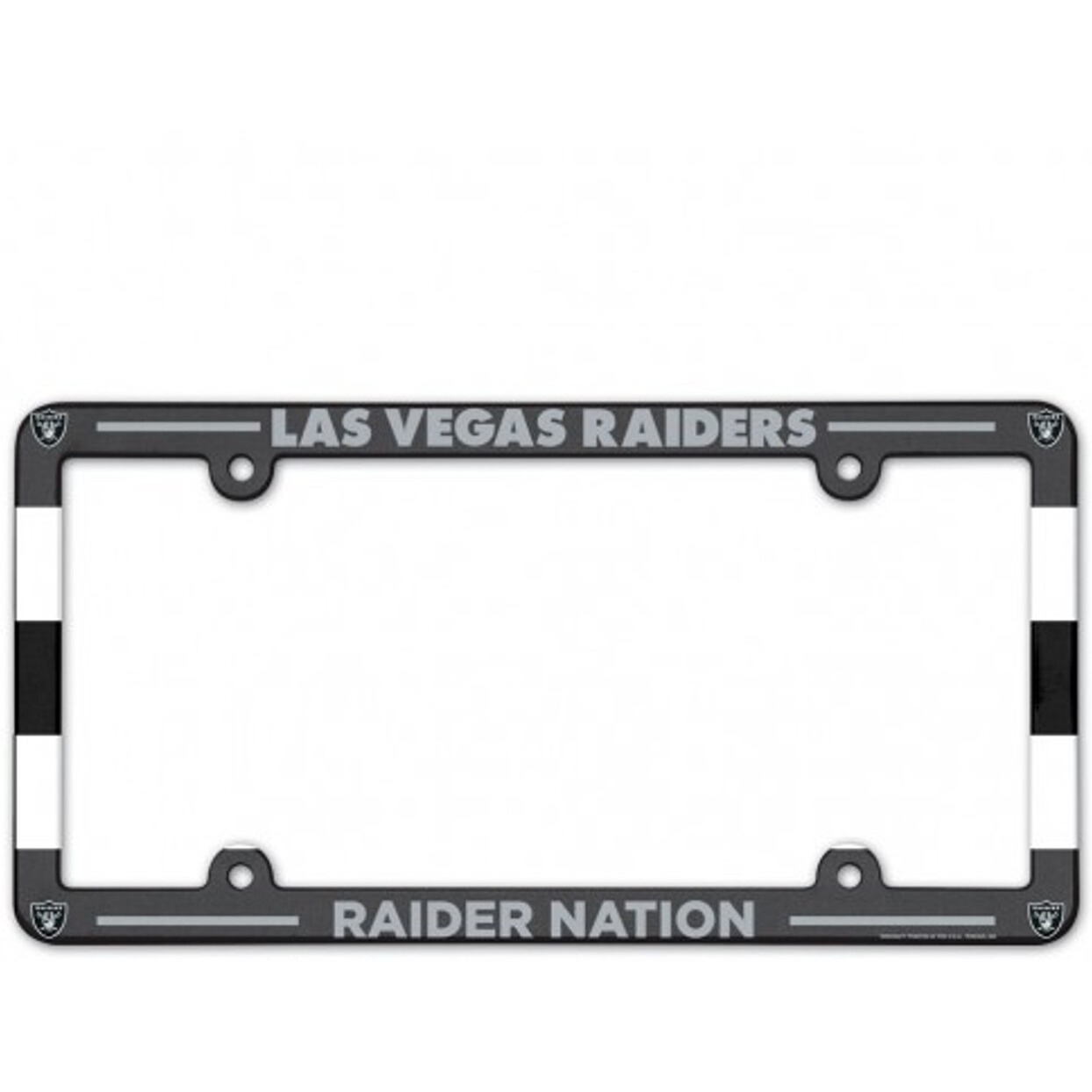 Las Vegas Raiders License Plate Frame Plastic Full Color Style