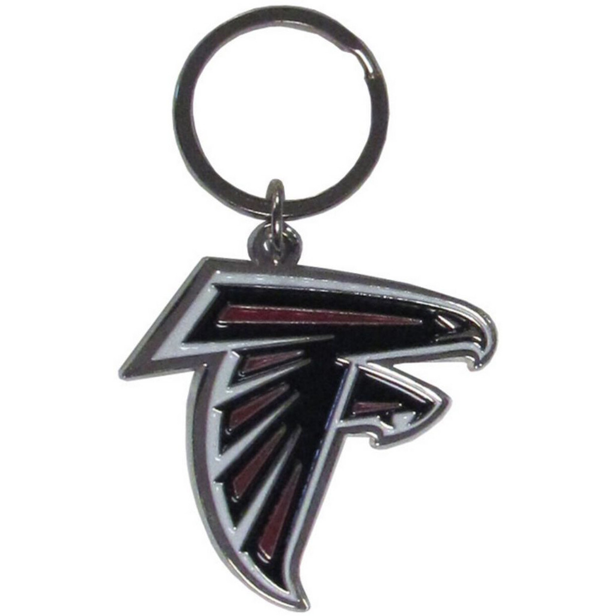 Atlanta Falcons Chrome Logo Cut Keychain