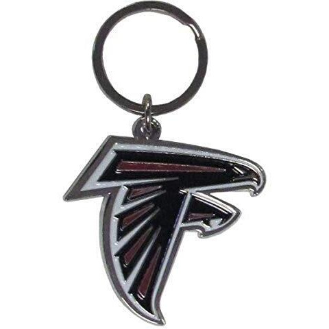 Atlanta Falcons Chrome Logo Cut Keychain