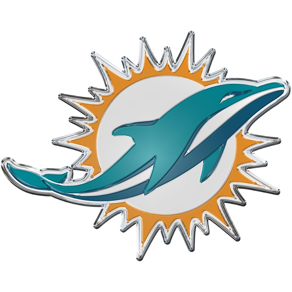 Miami Dolphins Auto Emblem - Color