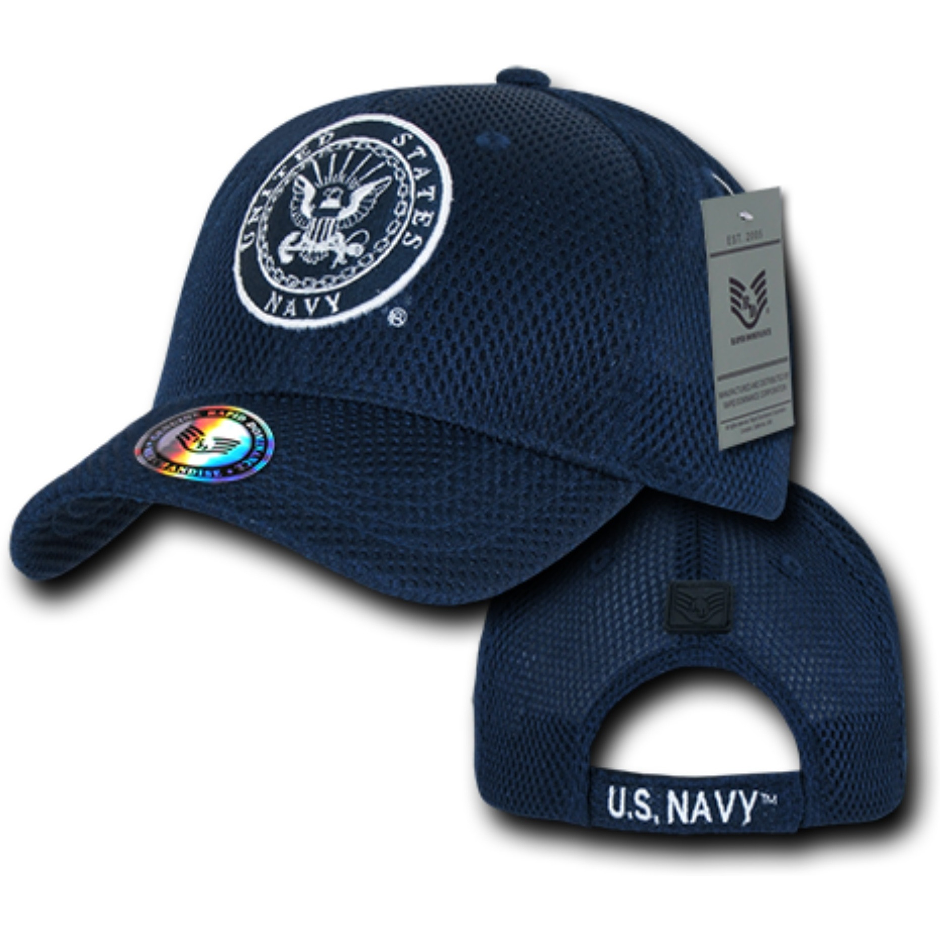 Air Mesh Military Caps, Navy, Navy