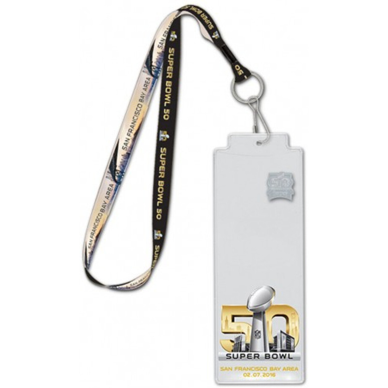 Lanyard with Credential Holder and Pin Super Bowl 50 Design CO