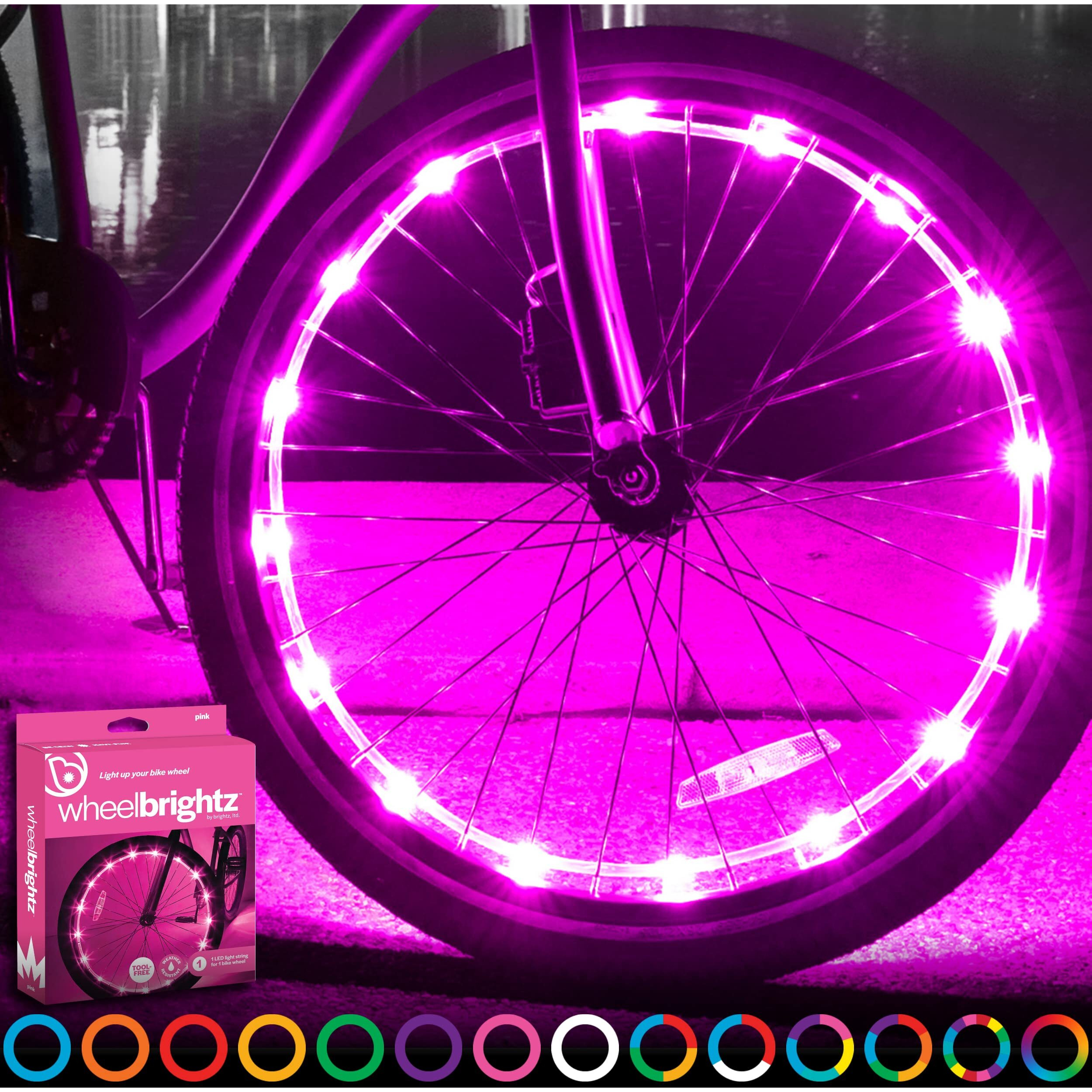 LIGHT KIT BIKE WHLS PINK (Pack of 1)
