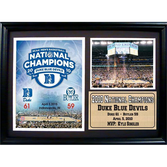 2010 National Champion Duke University 12x18 Photo Stat Frame