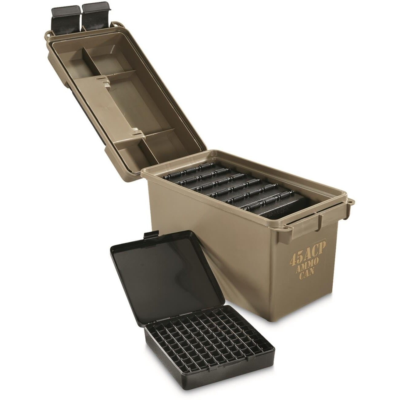 MTM 45 ACP Ammo Can for 700 rd.  Includes 7 each P-100-45's Dark Earth