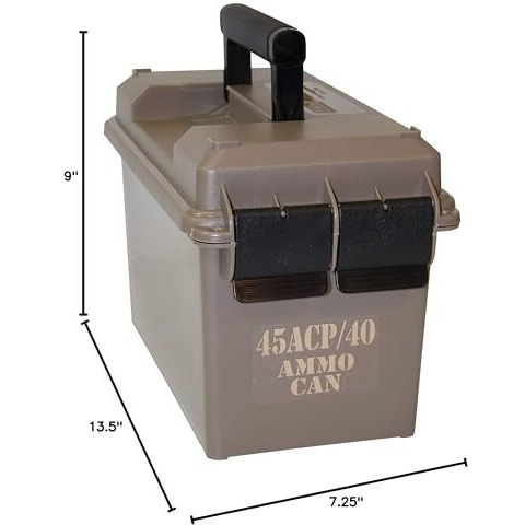 MTM 45 ACP Ammo Can for 700 rd.  Includes 7 each P-100-45's Dark Earth