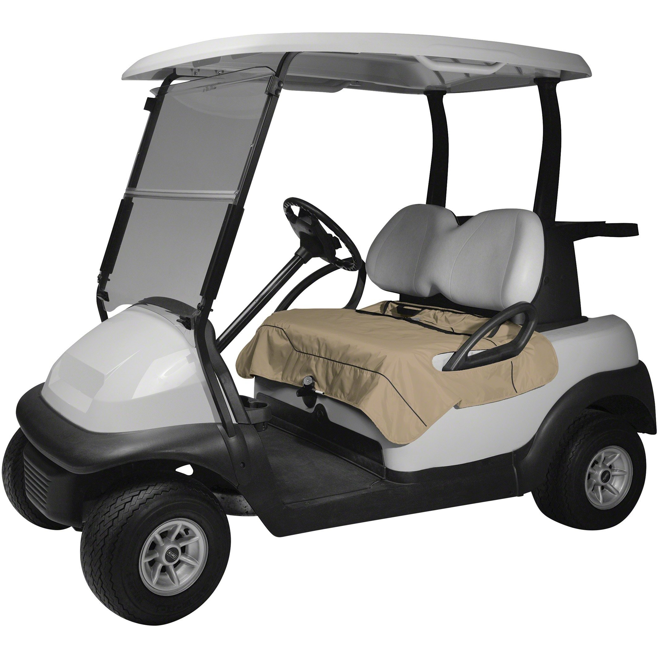 Classic Accessories Fairway Golf Cart Seat Blanket/Cover, Light Khaki