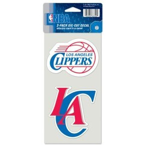 Los Angeles Clippers Decal 4x4 Perfect Cut Set of 2