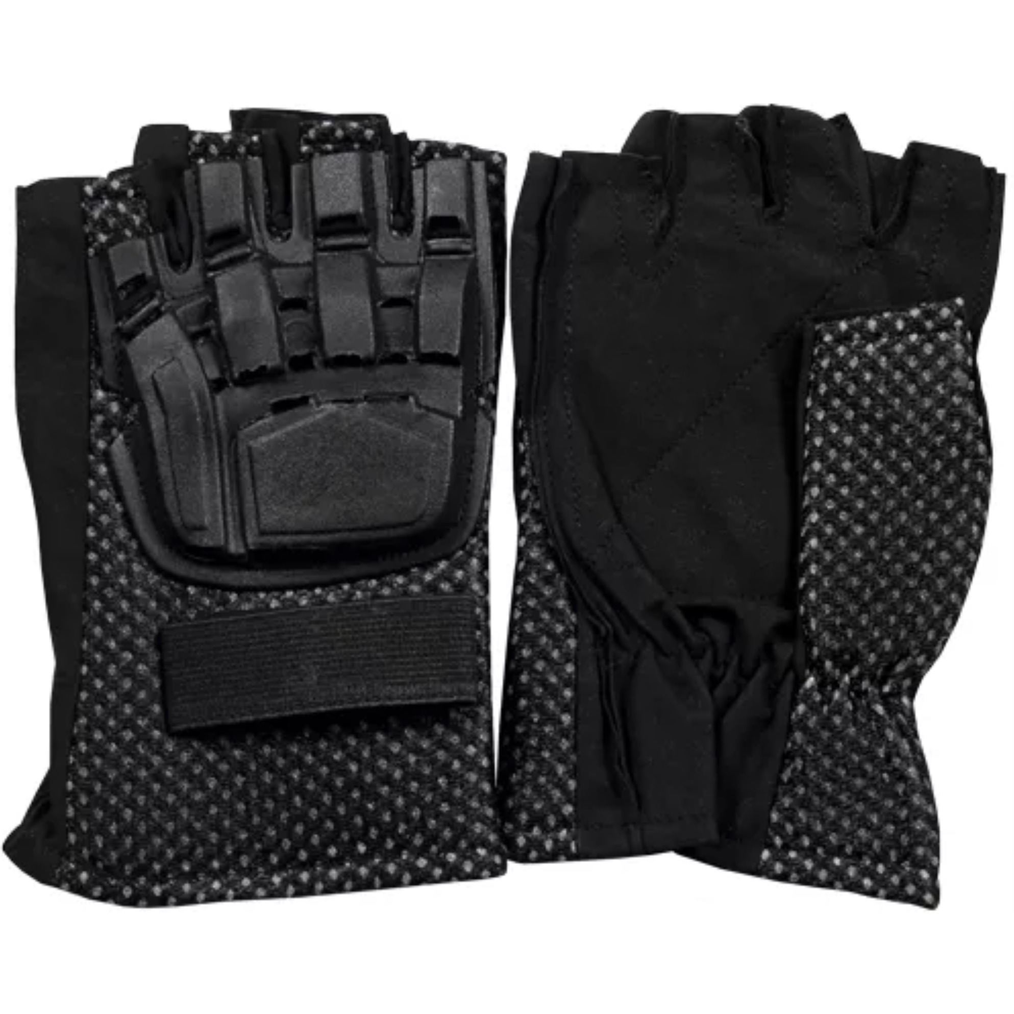 Half Finger Tactical Engagement Glove - Black Medium
