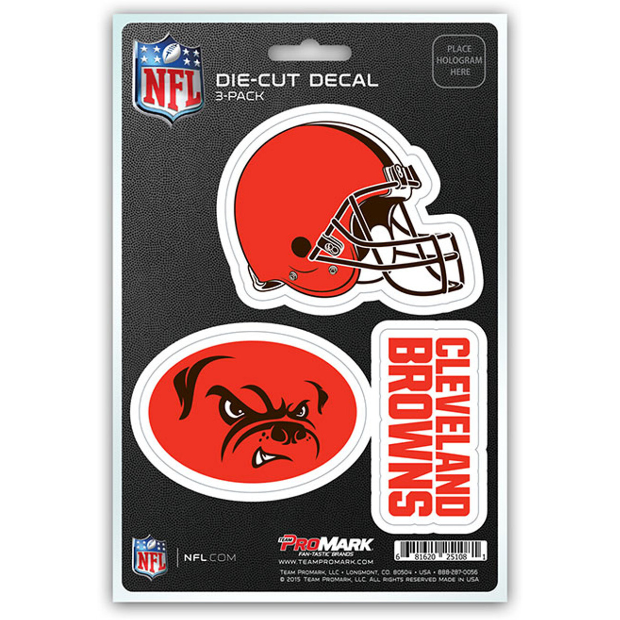 Cleveland Browns Decal Die Cut Team 3 Pack