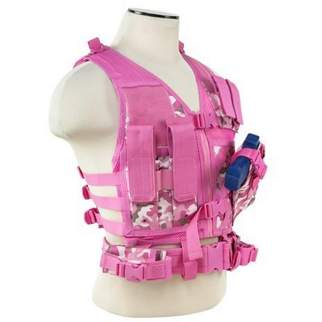 VISM by NcSTAR TACTICAL VEST/PINK CAMO XS-S