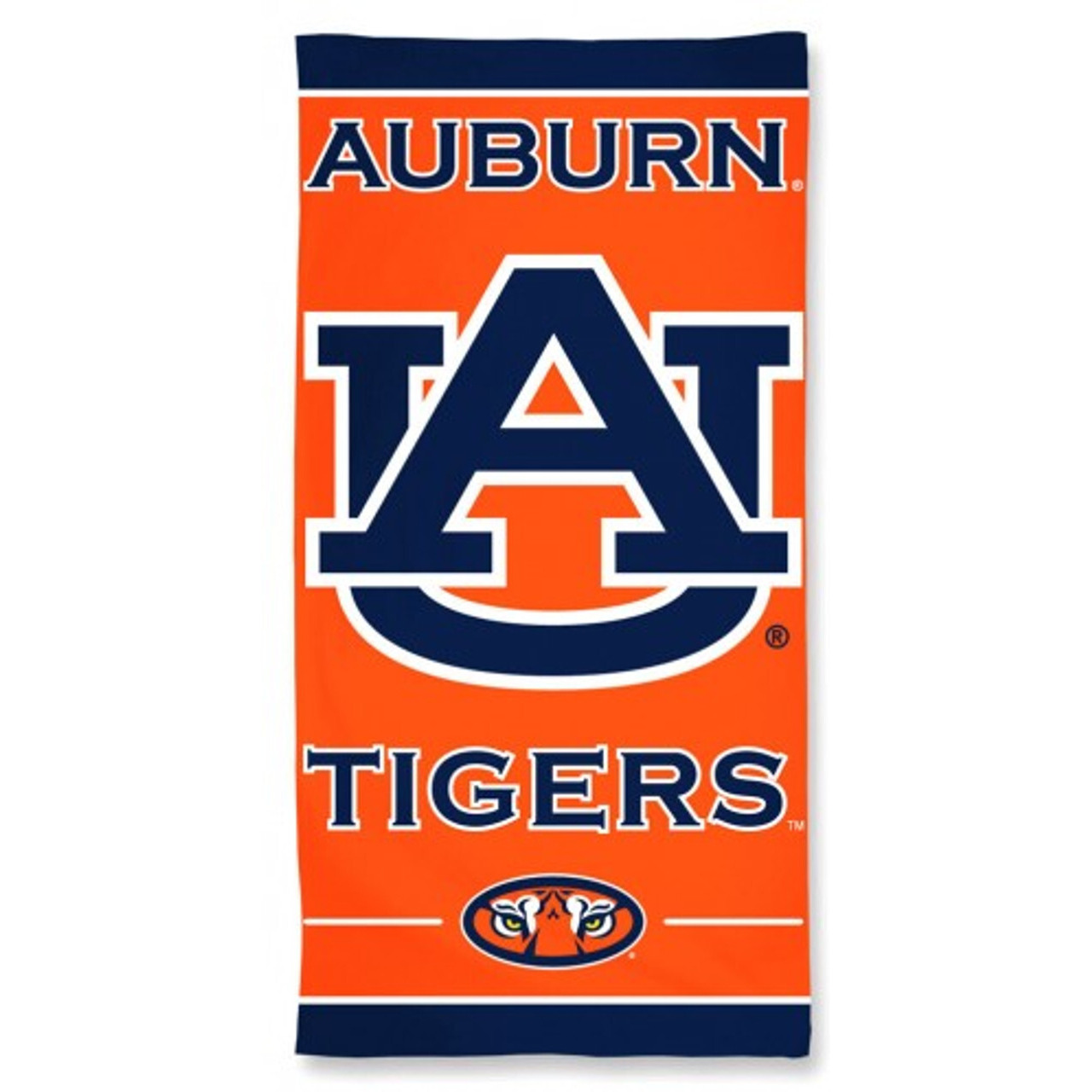 Auburn Tigers Towel 30x60 Beach Style