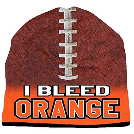 Beanie I Bleed Style Sublimated Football Orange Design