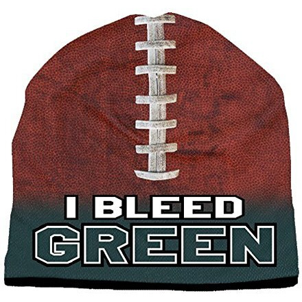 Beanie I Bleed Style Sublimated Football Forest Green Design