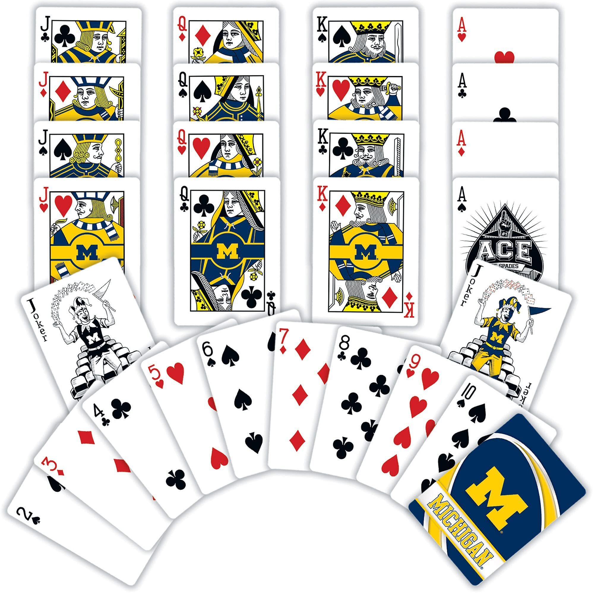 Michigan Wolverines Playing Cards Logo