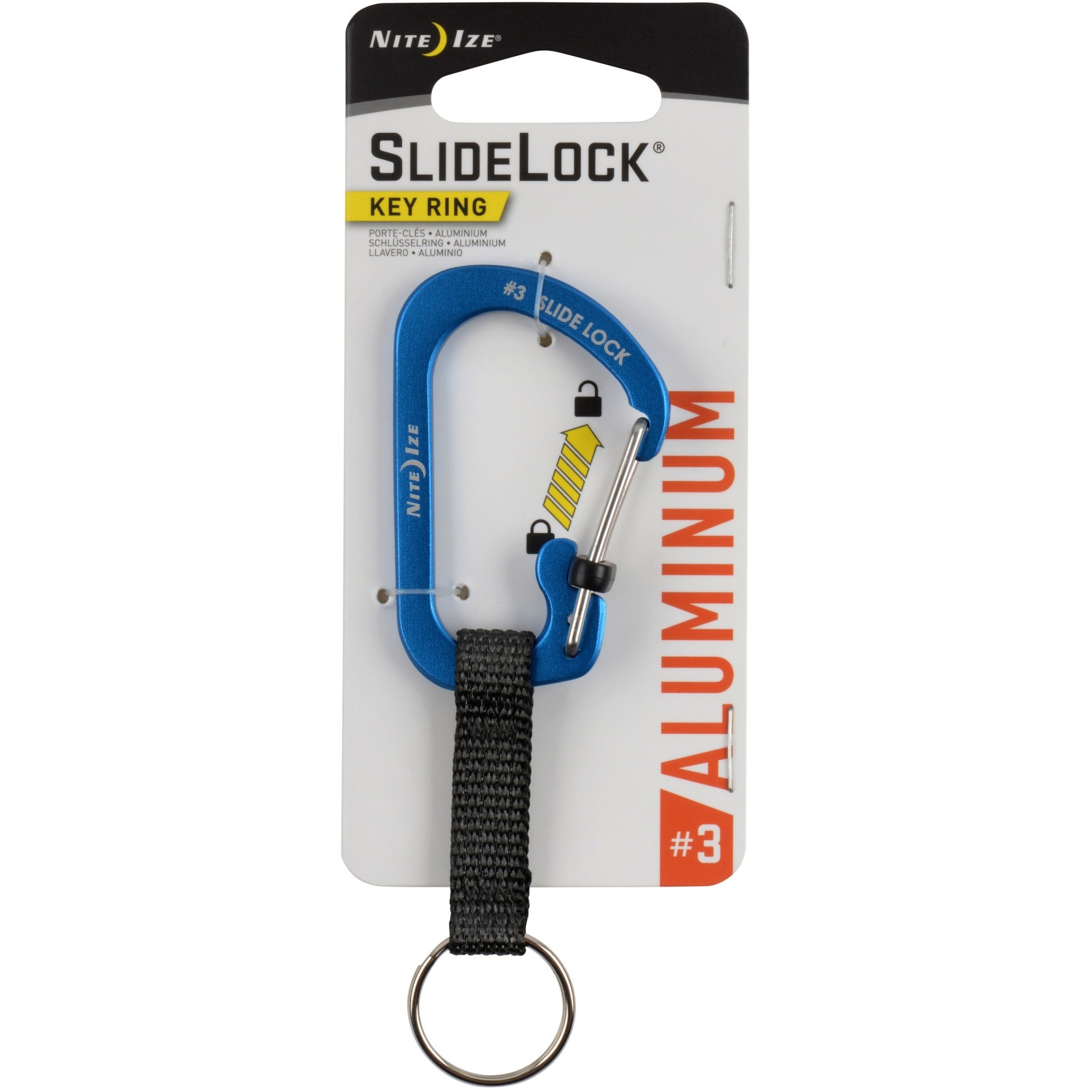 NITE IZE SlideLock Key Ring Aluminum - Blue