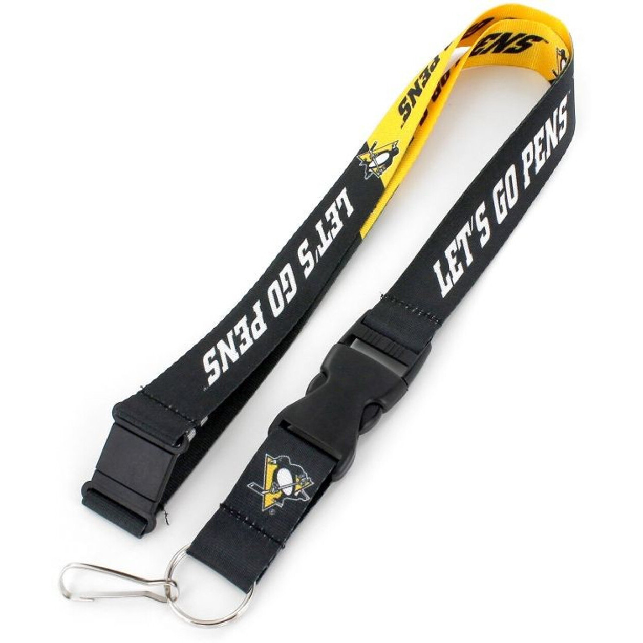 Pittsburgh Penguins Lanyard Breakaway Style Slogan Design - Special Order