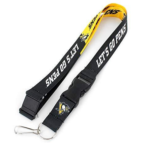 Pittsburgh Penguins Lanyard Breakaway Style Slogan Design - Special Order