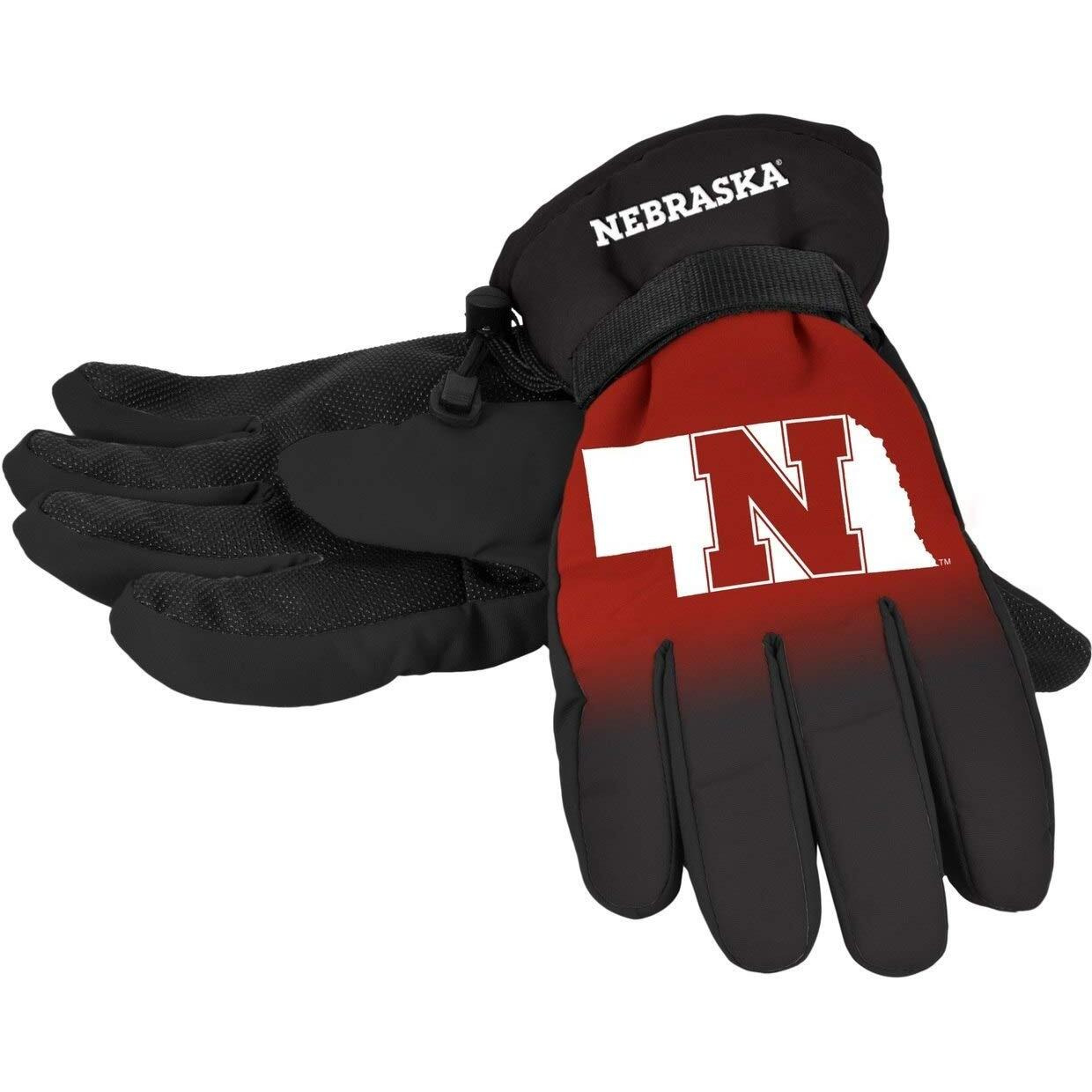 Nebraska Cornhuskers Gloves Insulated Gradient Big Logo Size Small/Medium