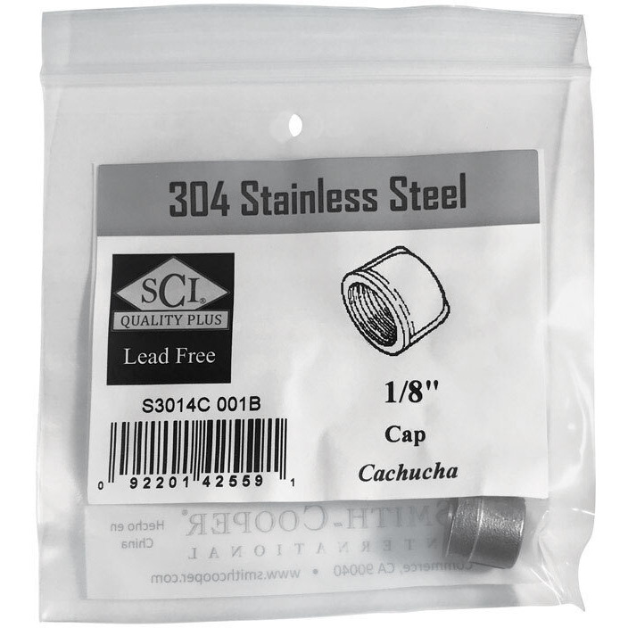 PIPE CAP 1/8" SS (Pack of 1)