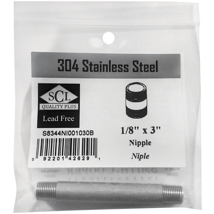 NIPPLE SS 1/8&quotX3" (Pack of 1)
