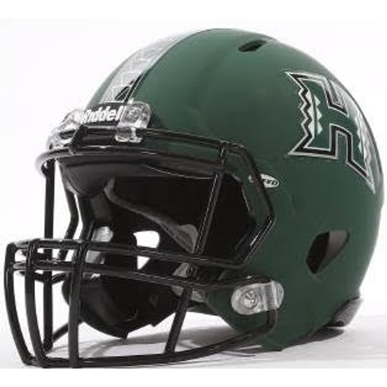 Hawaii Warriors Helmet Riddell Replica Mini Speed Style Matte Green Design - Special Order
