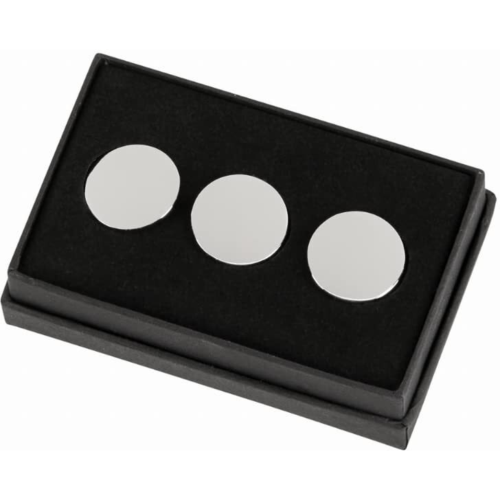 Set Of 3 Golf Ball Markers, Nickel Plated