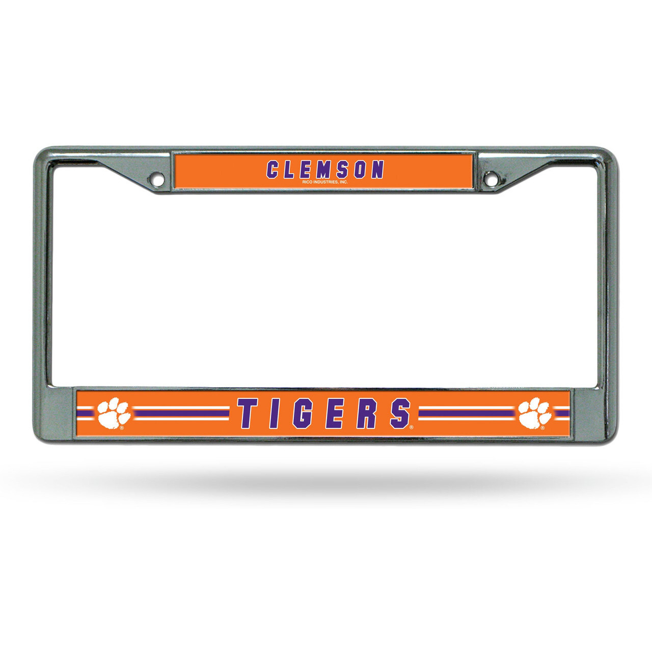 Clemson Tigers License Plate Frame Chrome Printed Insert