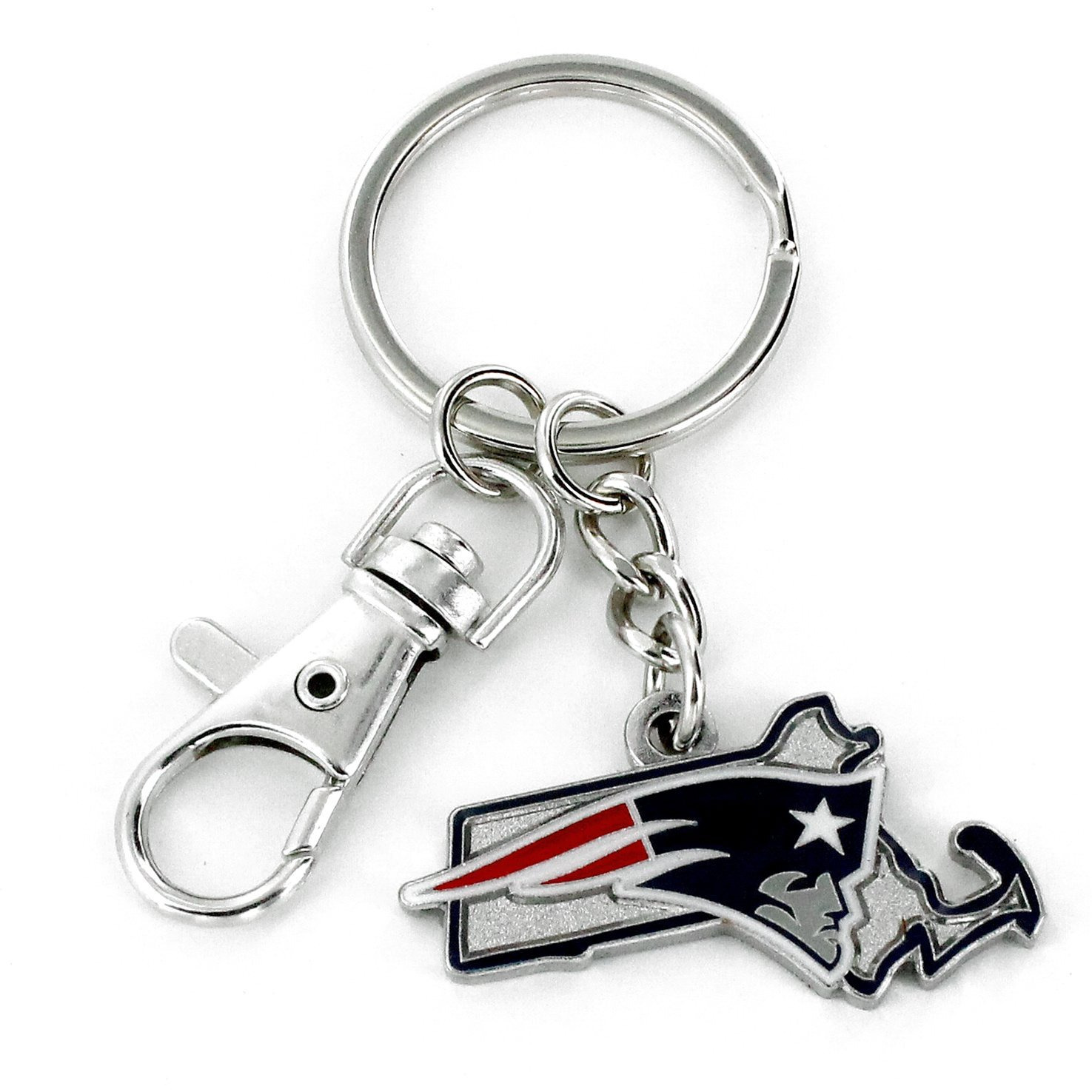 New England Patriots Keychain State Design - Special Order
