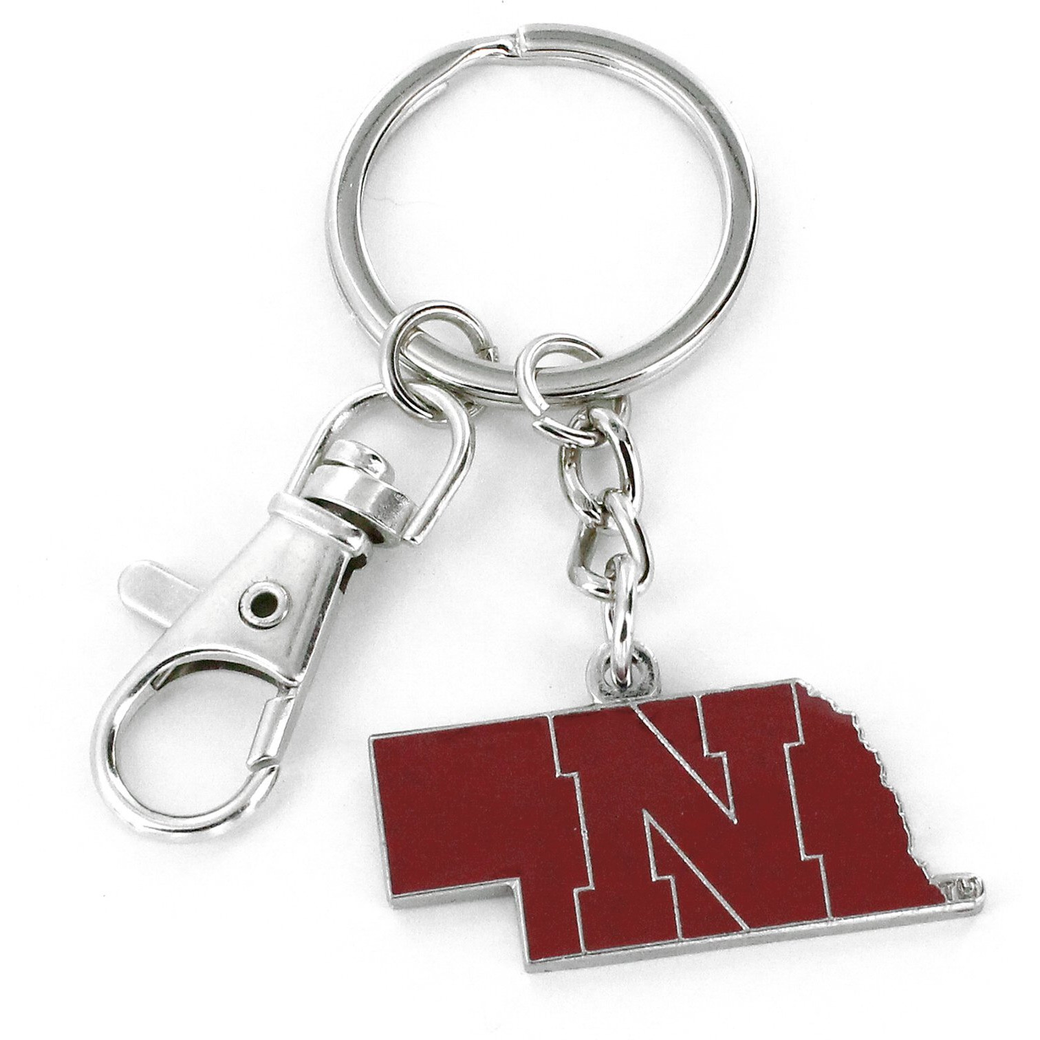 Nebraska Cornhuskers Keychain State Design