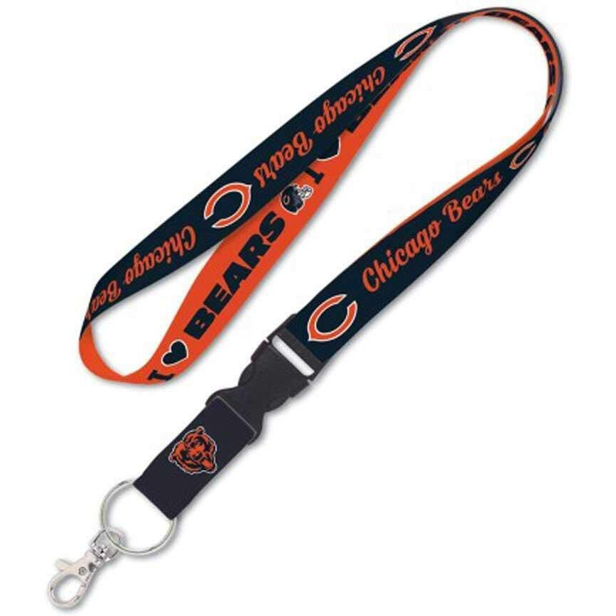 Chicago Bears Lanyard with Detachable Buckle Heart Design