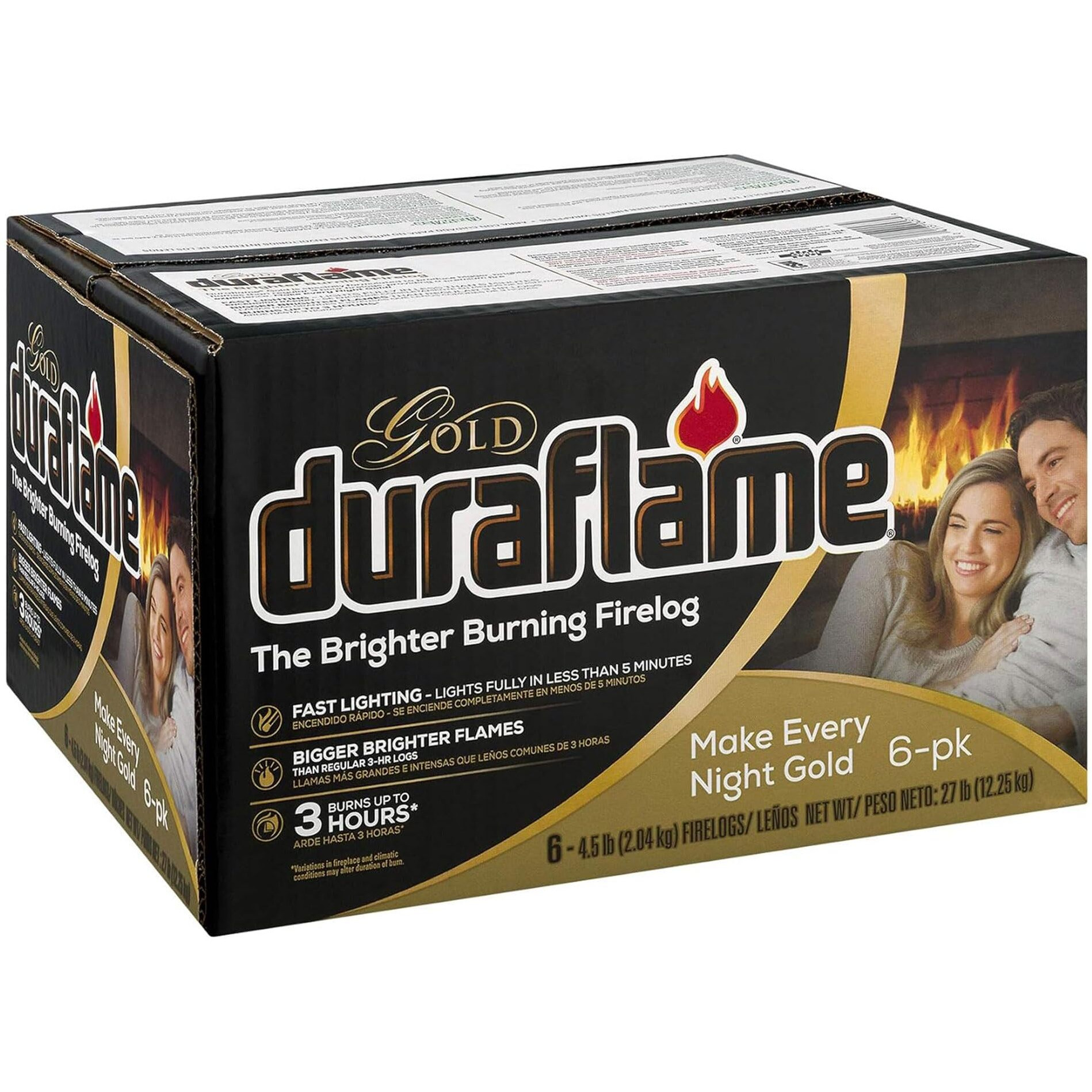 DURAFLAME GOLD LOGS (Pack of 1)
