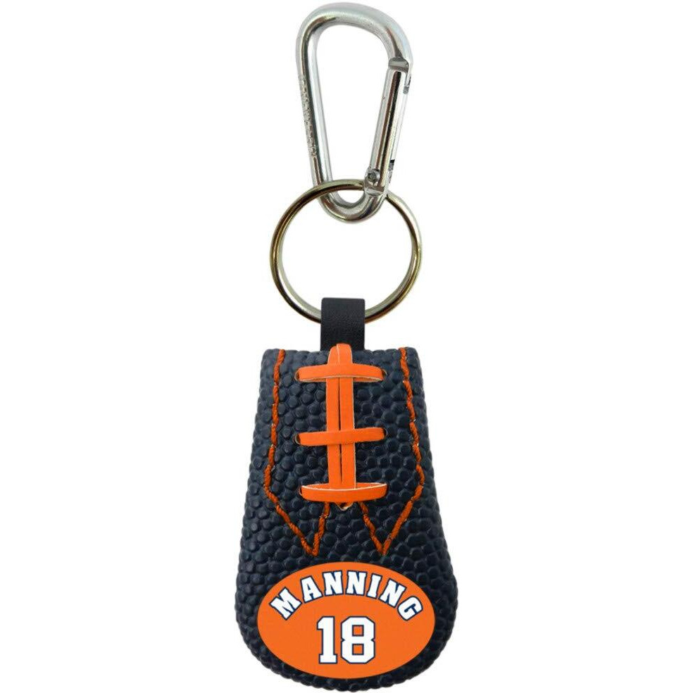 Denver Broncos Keychain Team Color Football Peyton Manning Design CO