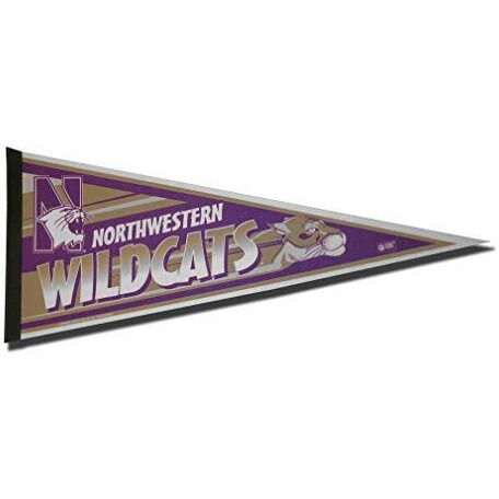 Northwestern Wildcats Pennant 12x30 Carded Rico