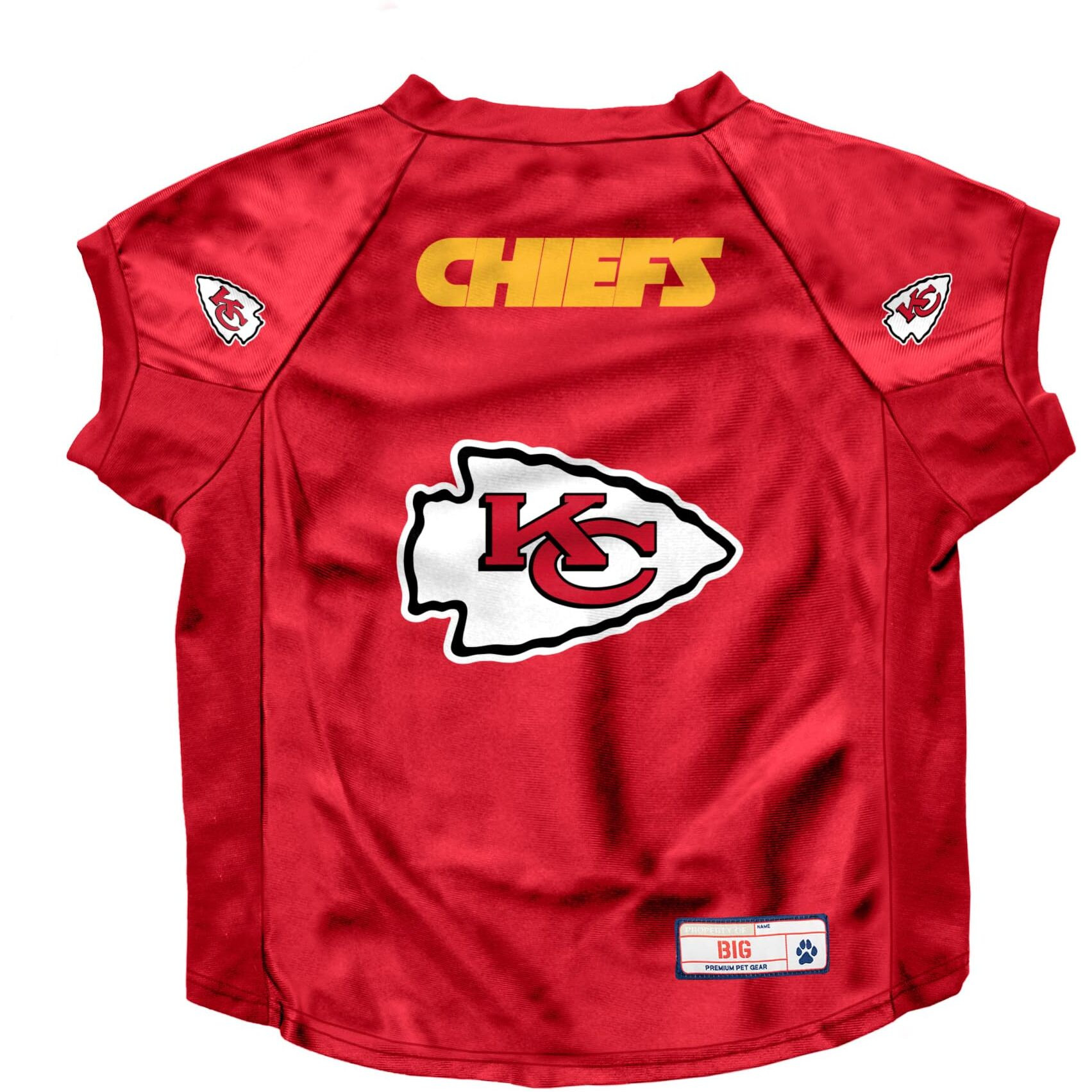 Kansas City Chiefs Pet Jersey Stretch Size Big Dog