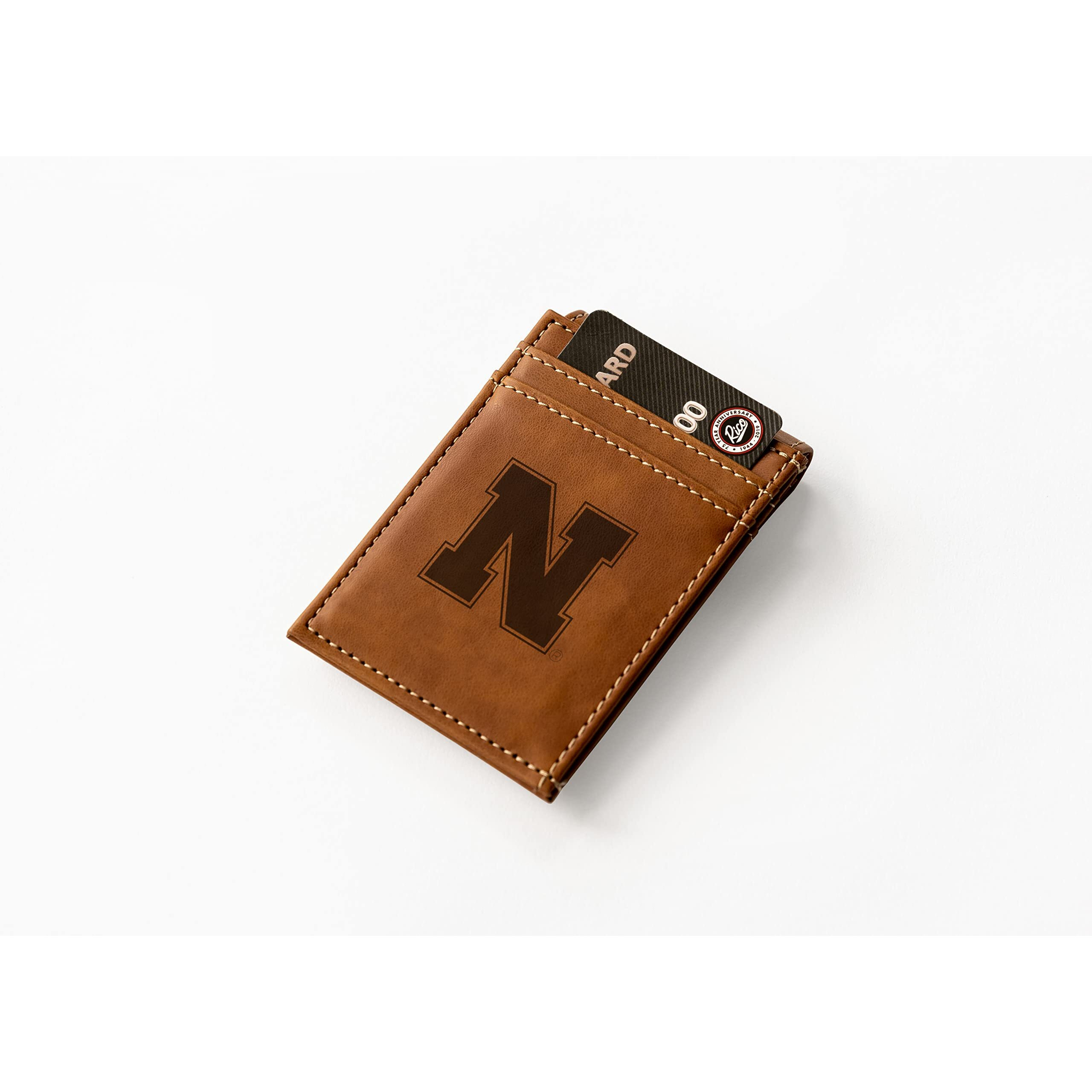 Nebraska Cornhuskers Wallet Front Pocket Laser Engraved